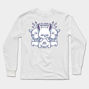 I'm stuck between IDK, IDK and IDGAF rabbits Long Sleeve T-Shirt